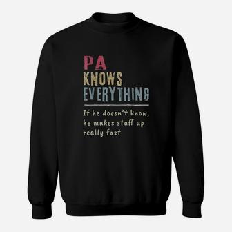 Pa Know Everything Grandpa Gift Sweatshirt - Thegiftio UK