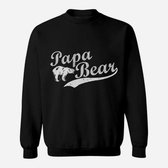 Papa Bear Father's Day Gift For Dad Sweatshirt | Crazezy