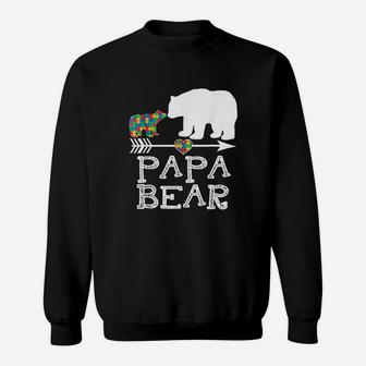 Papa Bear Men Father Daddy Awareness Sweatshirt | Crazezy