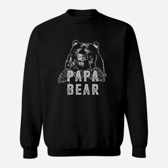 Papa Bear Proud Dad Modern Fit Sweatshirt | Crazezy CA