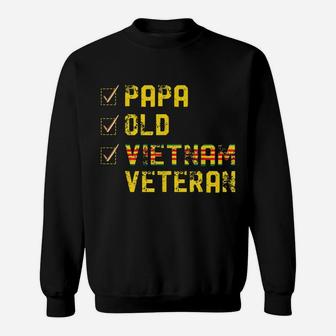 Papa Old Vietnam Veteran S Gifts For Father's Day Sweatshirt | Crazezy DE