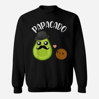 Papacado Papa Avocado Lover Funny Matching Dad Father's Day Sweatshirt | Crazezy
