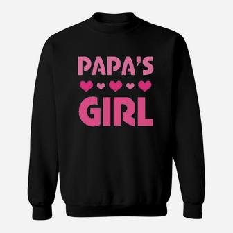 Papas Girl Granddaughter Gift Sweatshirt | Crazezy CA