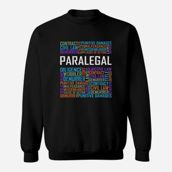 Paralegal Words Gift Paralegals Gifts Law Attorney Assistant Sweatshirt - Thegiftio UK