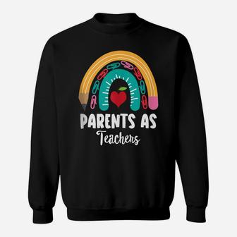 Parents As Teachers, Funny Boho Rainbow For Teachers Sweatshirt | Crazezy UK