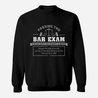 Passing The Bar Exam Is Easy As Riding A Bike Sweatshirt | Crazezy