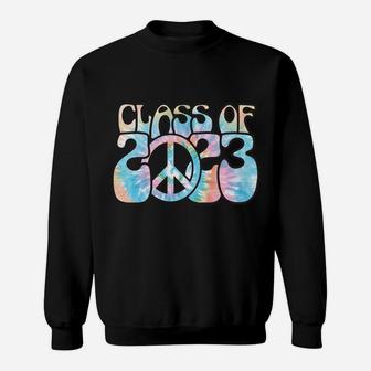 Pastel Tie Dye Peace Sign | Back To School Class Of 2023 Sweatshirt | Crazezy UK
