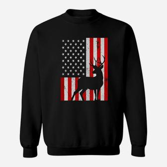 Patriotic Deer Hunting Shirts For Men Hunting Season Apparel Sweatshirt - Thegiftio UK