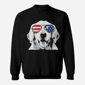Patriotic Golden Retriever Dog 4Th Of July Sweatshirt - Monsterry