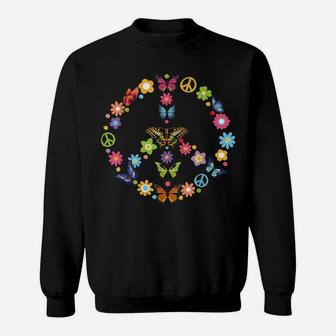 Peace Love Butterflies Just A Girl Who Loves Butterfly Gift Sweatshirt | Crazezy
