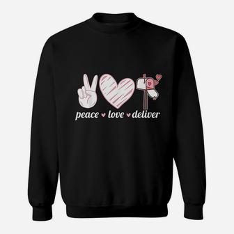Peace Love Deliver Postal Worker Sweatshirt - Thegiftio UK