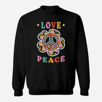 Peace Sign Flower Love Peace Hippie Costume 60S 70S Sweatshirt | Crazezy UK