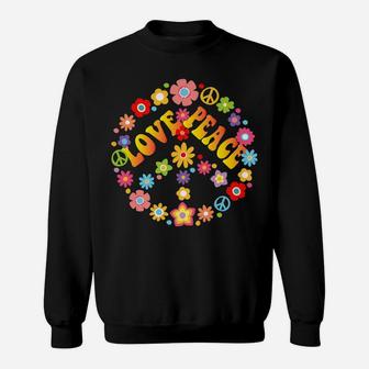 Peace Sign Love T Shirt 60S 70S Tie Dye Hippie Costume Sweatshirt | Crazezy UK