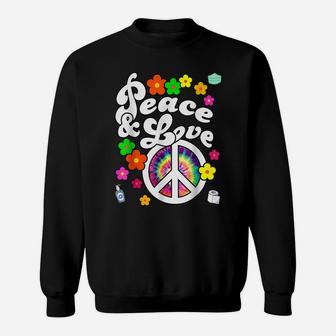 Peace Symbol And Love Tie Dye Shirt For Women Plus Size Sweatshirt | Crazezy UK