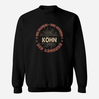 Personalisiertes Kohn Sweatshirt - Der Mann, Der Mythos, Die Legende, Schwarz - Seseable