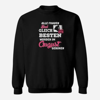 Personalisiertes Sweatshirt Frauen August Geburtstag, Exklusives Geburtsmonat Design - Seseable
