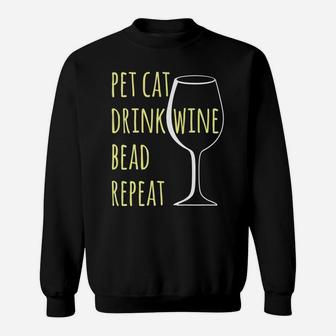 Pet Catdrink Winebead Sweatshirt - Thegiftio UK