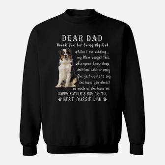 Pet Dog Australian Shepherd Lovers - Fathers Day Aussie Dad Sweatshirt | Crazezy