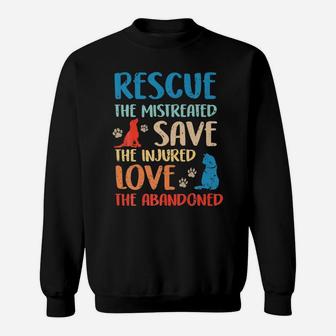 Ph Vintage-Animal Rescue Dog-Cat Lovers Costume Pet-Owners Sweatshirt | Crazezy UK