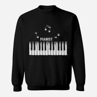 Piano Keys Pianist Keyboardist Sweatshirt | Crazezy