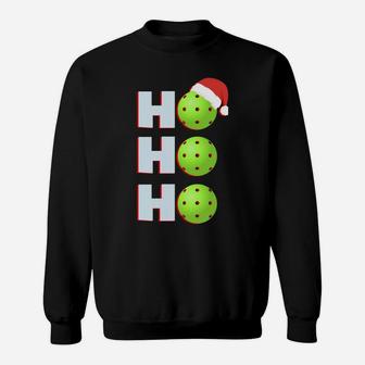 Pickleball Christmas Funny Santa Hat Holiday Ho Gift Sweatshirt Sweatshirt | Crazezy AU