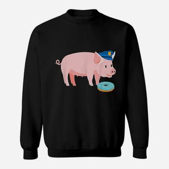 Pig Cop And Donut Sweatshirt | Crazezy UK