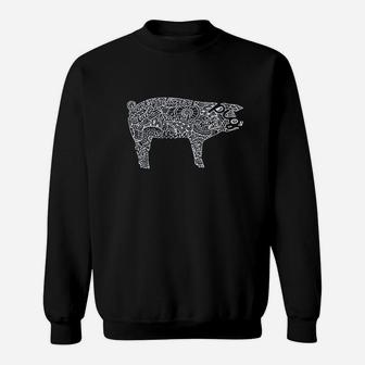 Pig Livestock Show Mandala Sweatshirt | Crazezy