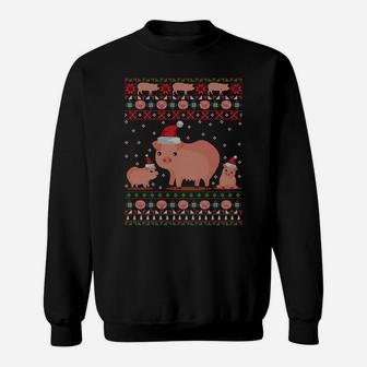 Pig Ugly Christmas Sweatshirt Happy Holiday Farm Animal Xmas Sweatshirt | Crazezy CA