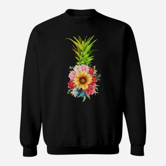 Pineapple Hawaii Flower Sunflower Fruit Tropical Summer Mens Sweatshirt | Crazezy