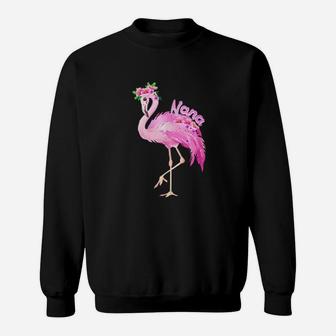 Pink Flamingo Nana Bird Christmas Gift Sweatshirt - Thegiftio UK