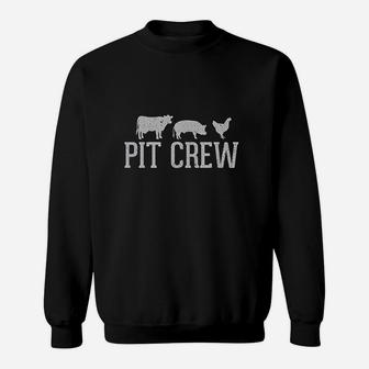 Pit Crew Cow Pig Chicken Sweatshirt | Crazezy