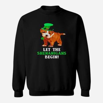 Pitbull Let The Shenanigans Begin St Patricks Day Sweatshirt - Monsterry AU