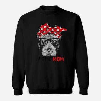Pittie Mom And Pitbull Dog Lovers Sweatshirt | Crazezy UK