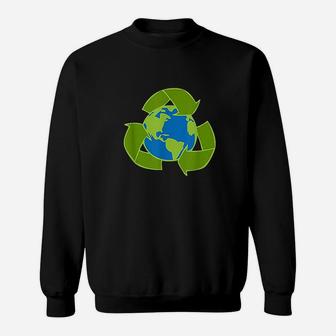 Planet Earth Recycle Symbol Sweatshirt - Thegiftio UK