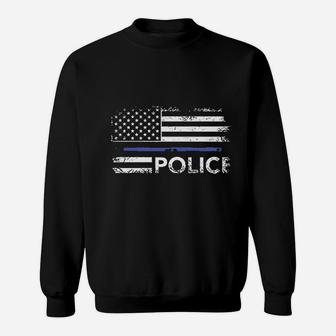 Police American Flag Sweatshirt | Crazezy