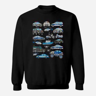 Police Car Shirt For Boys Cop Vehicles Toddler Swat Truck Sweatshirt | Crazezy