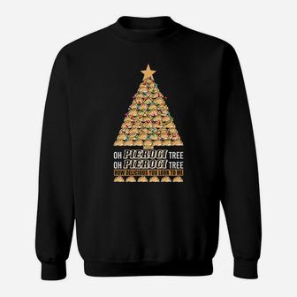Polish Heritage Gifts Funny Oh Pierogi Tree Christmas Sweatshirt | Crazezy