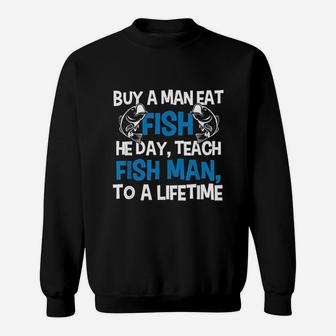 Political Impeach Buy A Man Eat Fish Sweatshirt - Thegiftio UK