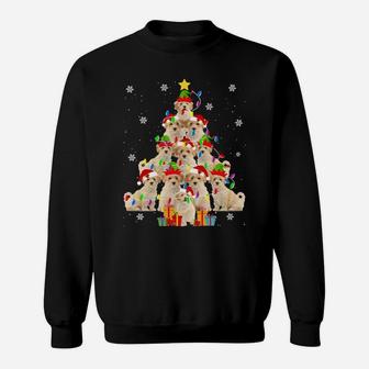 Poochon Christmas Tree Funny Santa Poochon Dog Xmas Gifts Sweatshirt Sweatshirt | Crazezy