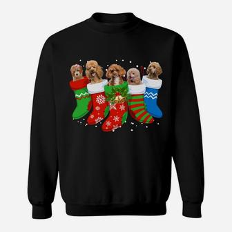 Poodle Christmas Sweater Poodle Dog Cute Socks Xmas Gift Sweatshirt Sweatshirt | Crazezy