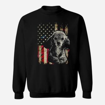 Poodle Dog 4Th Of July American Flag Patriotic Sweatshirt - Monsterry
