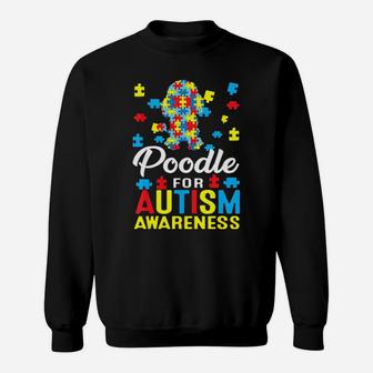 Poodle For Autism Awareness Dog Lover Gift Puzzle Sweatshirt - Monsterry AU