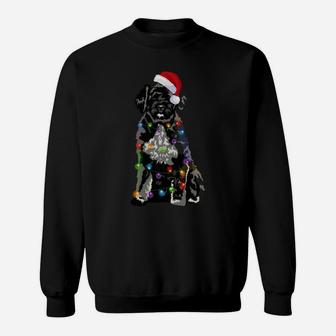 Portuguese Water Dog Christmas Lights Xmas Dog Lover Sweatshirt | Crazezy UK