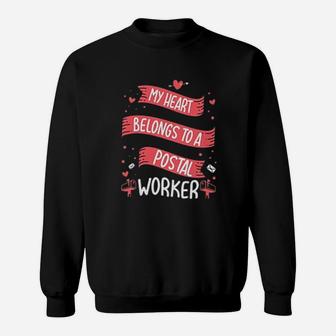 Postal Woker My Heart Belongs To Postal Worker Sweatshirt - Thegiftio UK