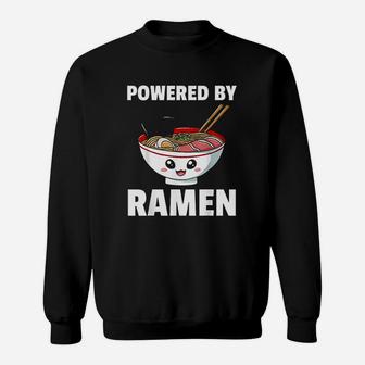 Powered By Ramen Noodle Japanese Bowl Cup Miso Sweatshirt | Crazezy