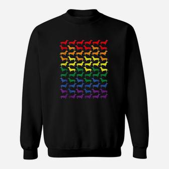 Pride Month Rainbow Dachshund Flag Lgbt Gifts Pride Flag Sweatshirt | Crazezy