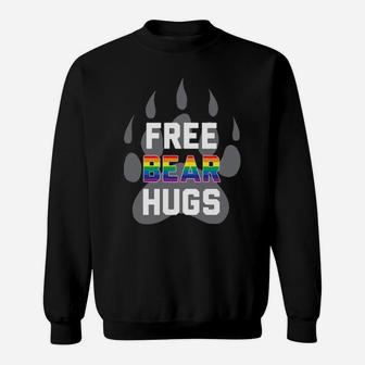 Pride Rainbow Love Free Bear Hugs Lgbt Sweatshirt - Monsterry