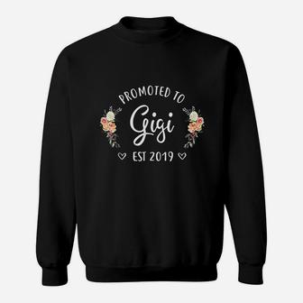 Promoted To Gigi Est 2019 New Grandma Mothers Day Sweatshirt | Crazezy