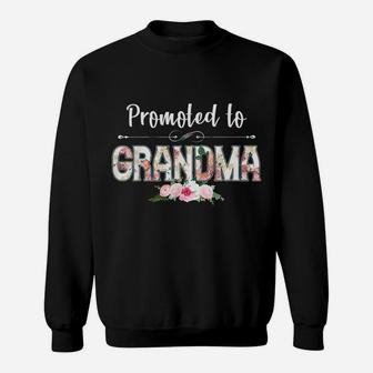 Promoted To Grandma Flower Sweatshirt | Crazezy