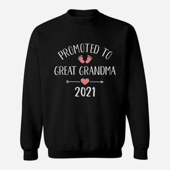 Promoted To Great Grandma Sweatshirt | Crazezy